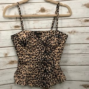 Cheetah Print Peplum Top
